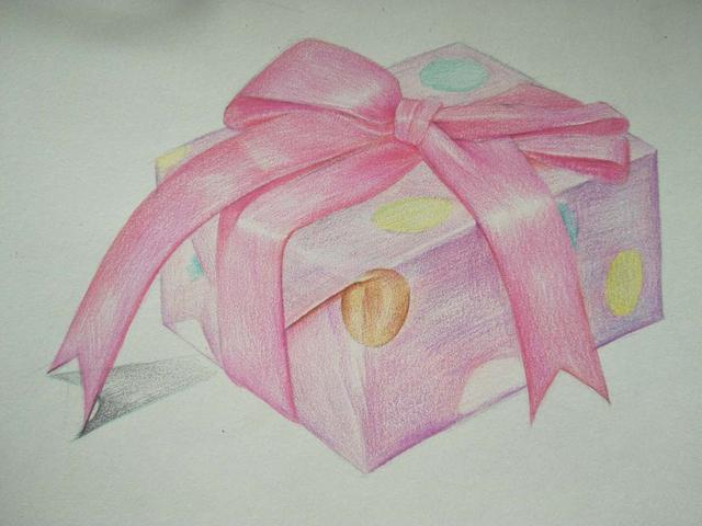 立体的礼盒怎么画,礼物盒简笔画彩色可爱立体