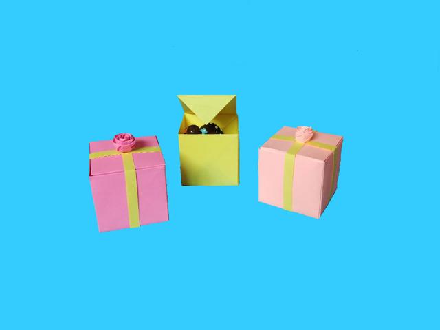 做礼物盒子,做一个最简朴的礼物盒A4纸