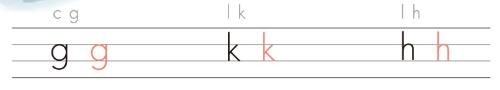 声母k的准确写法,k用拼音本怎么写